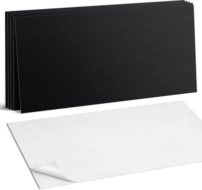 Coloray Plaktegels - Zwart Wandtegel Zelfklevend - 60 cm x 30 cm - Zwart Plaktegels - 6 stuks - Rechthoek PVC Tegels - Plaktegels Keuken - Zelfklevende Vloertegels Badkamer - Vinyl Tegels Zelfklevend - Zelfklevende Wandtegels