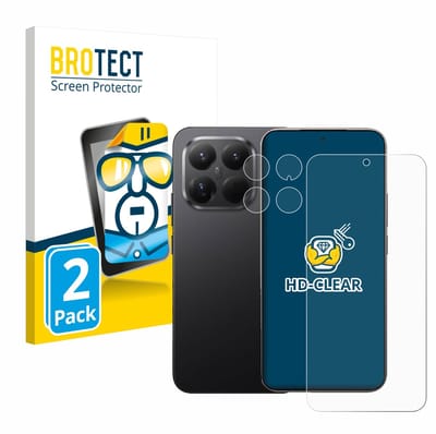 BROTECT - Screenprotector voor Xiaomi 15T Pro (Voor+Camera) - Folie Beschermfolie transparant 2 Stuks