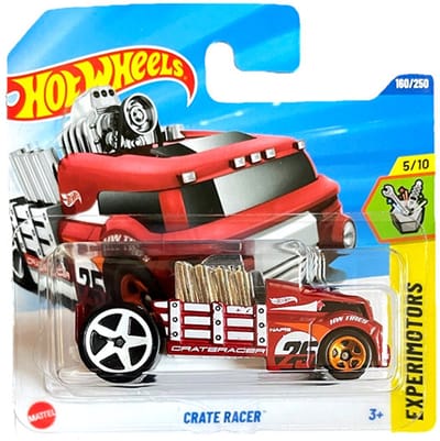 HOT WHEELS CRATE RACER RED CHROME 160/250 HW EXPERIMOTORS 5/10 SHORT CARD 2025 1:64