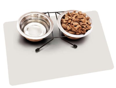 FLOORDIREKT Vinyl Onderlegmat voor Voerbakken & Kooien - Transparant - 48 x 30 cm