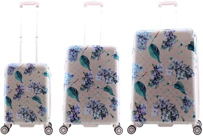 ELLE Floret Harde Kofferset / Trolleyset - S/M/L - Lila - EL44HA.01.04 - Lila / Set