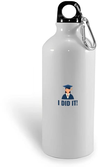 Hacebo® - I did it! waterfles - Geslaagd - iemand die is geslaagd - gelukt - gefeliciteerd - examen - school - diploma gehaald - cadeau - kado - geschenk - gift - water fles - 400ML