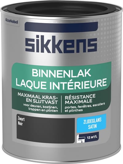 Sikkens - Binnenlak Zijdeglans - Zwart - 750 Ml