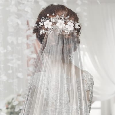Elegante Bloemige Haarcombs en Haarvine voor Bruidskapsels - Perfecte Accessoires voor Huwelijk en Feestjes