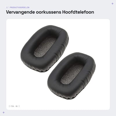 Dailygoods- Oorkussens Zacht Kunstleer - Compatibel met Beyerdynamic DT100/DT102/DT108/DT109 - 1 Paar - Schuimmatten - Geluidsblokkering - Eenvoudig te Vervangen - Hoofdtelefoon Oorkussens