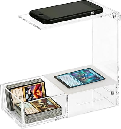 Acryl Kaartstandaard - Scanner Houder - Kaarten Scannen - Afneembare Verdeler - 23.9 x 11.4 x 23.1 cm - Transparant