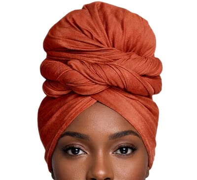 Roestoranje hoofddoek dames effen rekbare haar doek grote maat ademende zachte wikkel sjaal haarbescherming Afrikaanse stijl hoofdwikkel voor make-up huidverzorging ontspanning en dagelijks gebruik