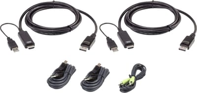 ATEN 2L-7D02UHDPX5 HDMI naar DP KVM KabelKit