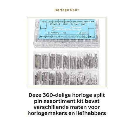 Dailygoods- Horloge Pen 360-delige Set - Roestvrij Stalen Reserveonderdelen - Horloge Gereedschap - Horloge Reparatie - Opbergdoos - 18 Maten