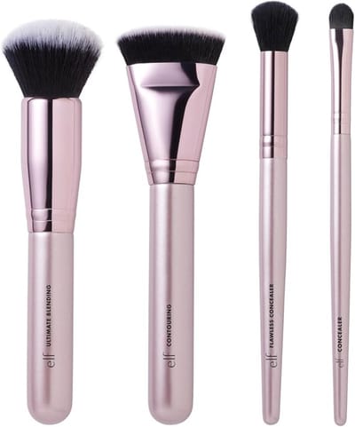 e.l.f. Foundation & Concealer Brush Set - 4-delig - Synthetische Kwasten