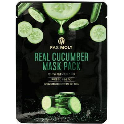 Pax Moly Real Cucumber Mask Pack 25ml - Maska w płachcie odświeżająco - łagodząca z ekstraktem z ogórka