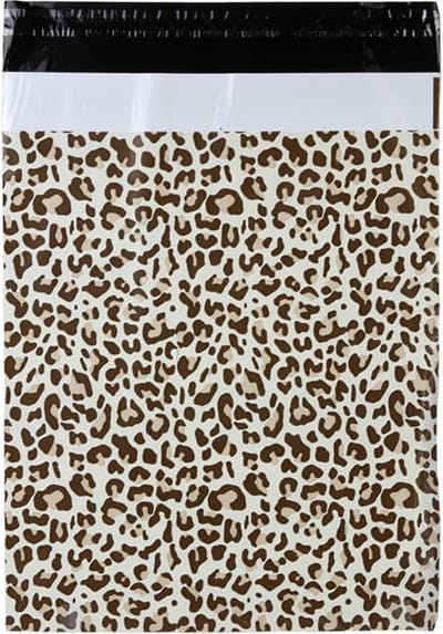 Verzendzakken voor Kleding - 100 stuks - 33.5x43cm - Bruin, Ecru/Beige, Print / Multi colour Verzendzakken Webshop - Verzendzakken plastic met plakstrip