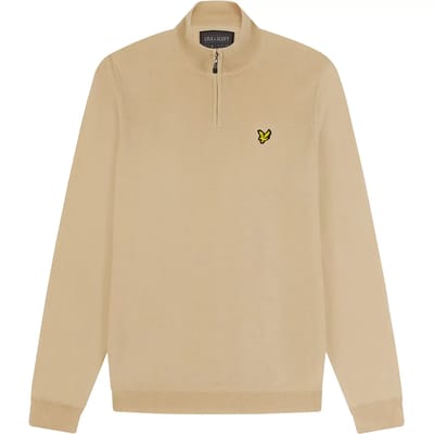 Merinowollen pullover 1/4 rits Lyle & Scott Core
