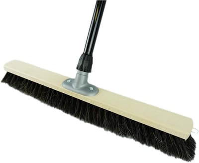Zaalbezem natuurhaar 50 cm bezemkop I Bezem zonder steel I Paardenhaar zwart I Zacht I fijn I Grote bezem veegbezem kamerbezem tuinbezem