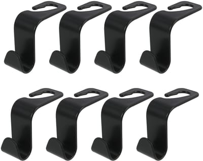 Dailygoods - 8 Stuks Hoofdsteun Haken voor Auto - Universele Organizer voor Tassen en Kinderspeelgoed