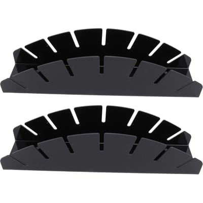 2 stuks Hoedenstandaard voor Baseballpetten Acryl Hoeden Organizer Rekken Voor Slaapkamer Kast 12,8x2,95in Zwart black