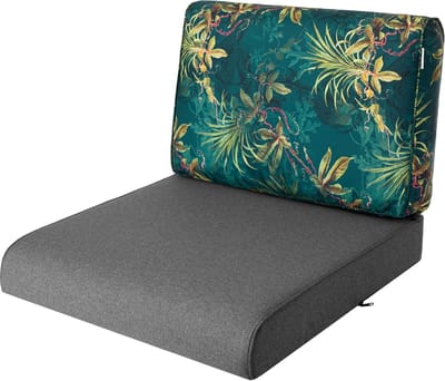 Comfortabel Palletkussen voor Tuin- en Schommelbank, Outdoor Zit- en Rugkussen in Grafiet en Grasgroen