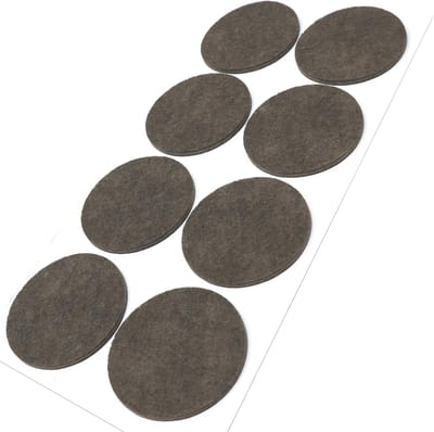 Zelfklevende viltglijders 60 mm - Bruin rond voor meubel- en vloerbescherming