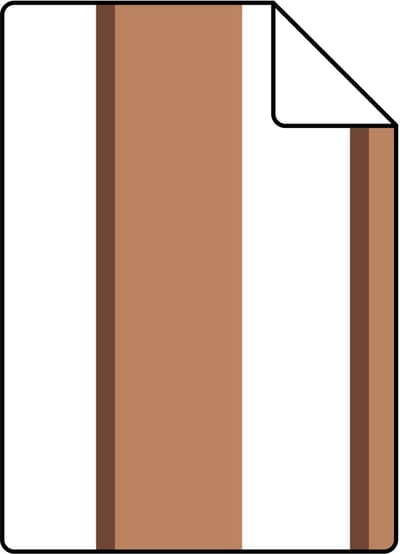 Proefstaal ESTAhome behang strepen terracotta en wit - 26.5 x 21 cm - 131910-S