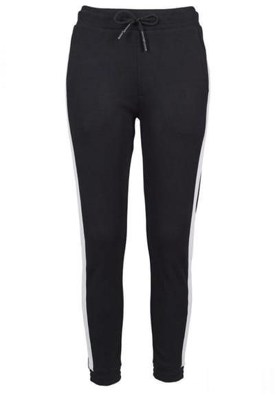 Build your Brand Ladies´ Interlock Jogpants BY103 - Black/White - 3XL
