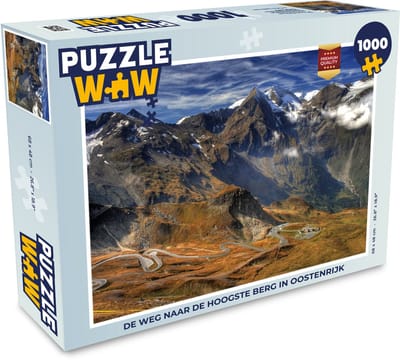Puzzel De weg naar de hoogste berg in Oostenrijk - Legpuzzel - Puzzel 1000 stukjes volwassenen