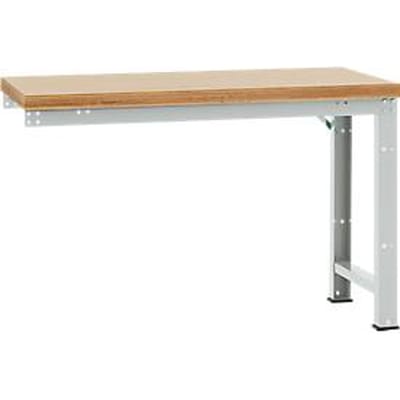 Manuflex aanbouw-werkbank Profi standaard, tafelblad multiplex, 1500 x 700 mm, lichtgrijs