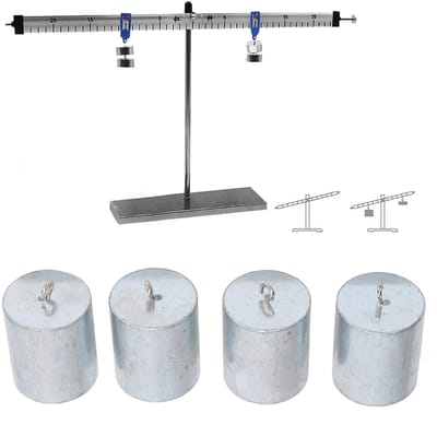 Dailygoods- Kalibratiegewichtenset 200 g - Stalen Gewichten - 4 Stuks - Verchroomd - Balanstesten - Nauwkeurigheid ± 2% - Ontwerp met Dubbele Haak - Gewichtenset