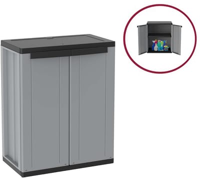 CRLYN® Tuinkast - Tuinkist - Tuinkasten voor Buiten - Tuinberging - Kunststof - Grijs