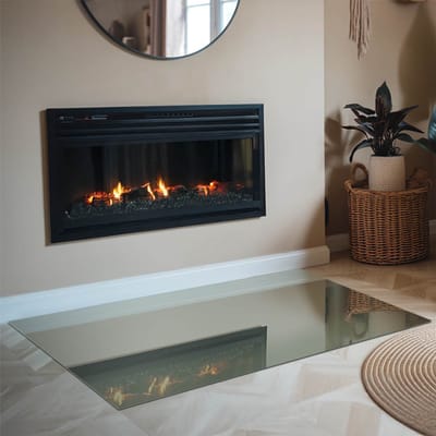 Coloray Vloerplaat Houtkachel - Onderplaat Kachel - 120 cm x 80 cm - Houtkachel Vloerplaat - Groente Vloerplaat Kachel - Verwarmingsaccessoires - Vloerplaat voor Houtkachel - Vloerplaat Open Haard - Vloerplaat Voor Kachel