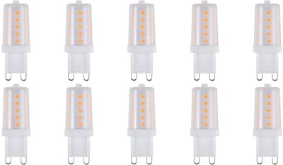 SPL G9 LED Lamp 3W Dimbaar - Warm Wit - 260lm - LED Buislamp T17 - Mat - 10 Stuks - 2700K - 230 Volt
