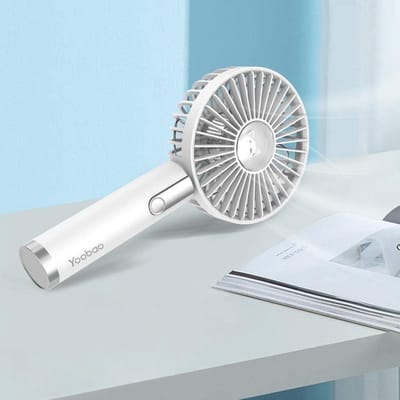 USB-ventilator hand Fan Hoofd schudden opladen Fan Office Desktop elektrische ventilator kleine draagbare Mute wit groen roze - handheld fan