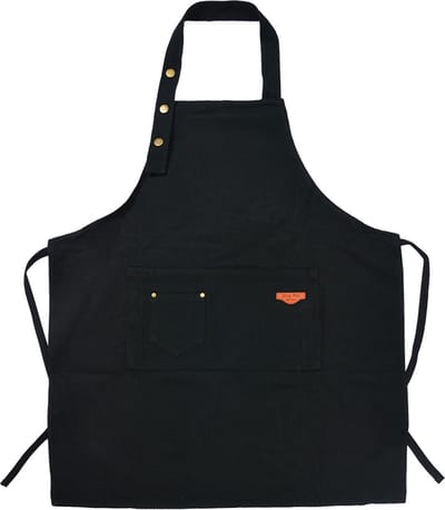 Clayre & Eef Keukenschort 75x65 cm Zwart Polyester