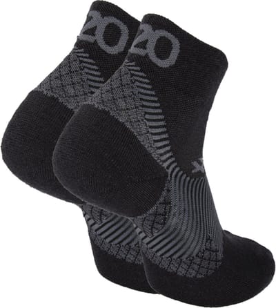 OS1st FS4 fasciitis plantaris korte compressie sokken merinowol maat S (34-37) – zwart – hielspoor – vermoeide voeten – pijn onder de voetboog – hielpijn – temperatuurregulerend – ademend – vochtregulerend – compressie – naadloos – antibacterieel