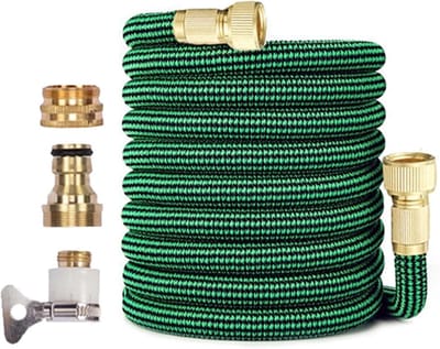 Uitbreidbare Tuinslang - Flexibele Waterslang - Tuin Besproeien - Trekker en compact - 15 Meter - Groen