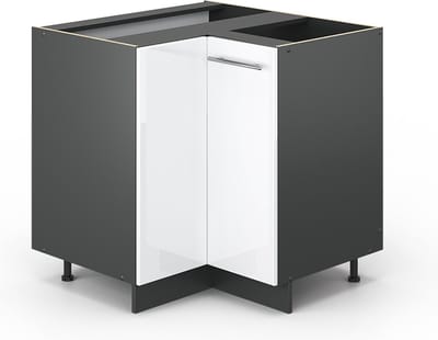 Vicco Fame-Line Hoekkast – 80.5 cm zonder werkblad Wit Hoogglans