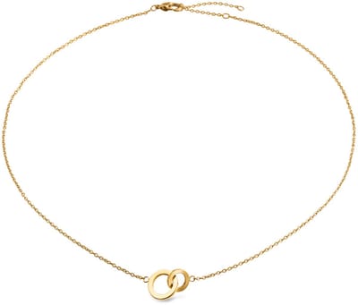 Boccia Titanium 08033-03 Dames Ketting - Collier - Sieraad - Ketting zonder hanger - Goudkleurig - Jasseron - 15 mm breed - 48 cm lang