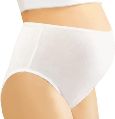 Slip voor aanstaande moeders - hoge taille - katoen - WIT / XL-made in EU