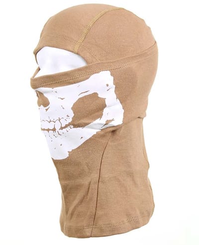 101 INC - Balaclava skull cotton (kleur: Sand / maat: NVT)