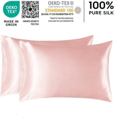 1 Premium Zijden kussensloop, 100% moerbei zijde, 600thread count (22momme). Envelope style, Kleur Light Pink, Pure Silk 6A Rose, maat 60x70 cm,Pure Silk 6A| Zijden kussenslopen | Zijde Kussensloop | 100% Pure Mulberry Silk
