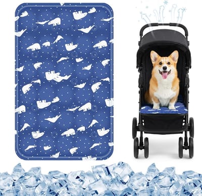 Koelmat Hond - Koelmat - Koelmat hond l - Zelfkoelende Hondenmat met Gel - Verkoelingsmat voor Honden en Katten - 40*30cm - Koelmat voor Puppy en Huisdieren - Opvouwbaar en Waterbestendig - Voor Bench Auto Reis en Thuis