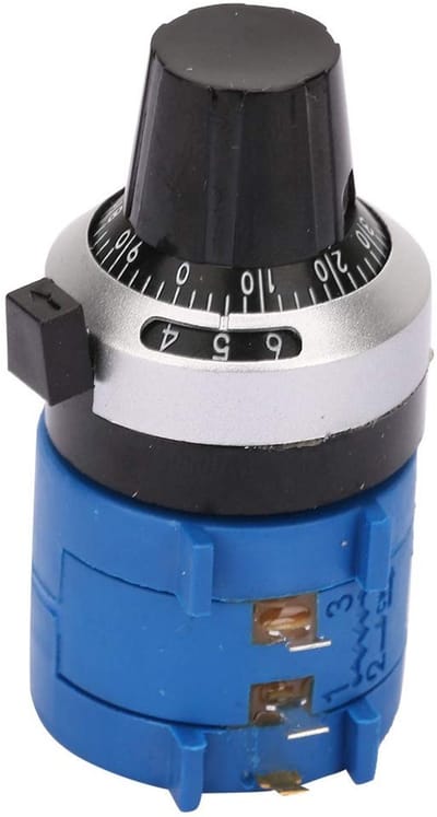 Allecto - Potentiometer 100 Ohm - Hoogwaardige Potentiometer - Blauw - Voor Inverter en Motor Snelheidsregeling - Duurzaam en Betrouwbaar - Geschik...