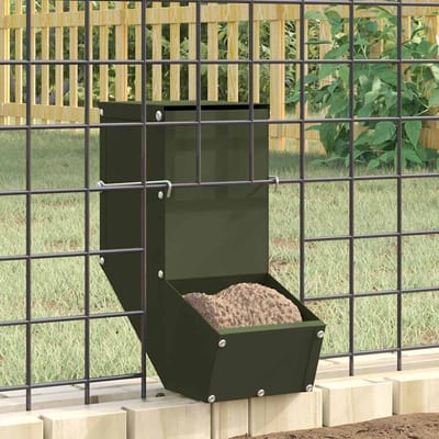 vidaXL - Konijnenvoerbak - Olijfgroen - 12,5 - x - 26 - x - 28,5 - cm - 1 - kg