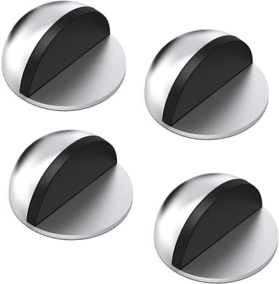 Zelfklevende Deurstopper Vloer RVS - Set van 4 Stuks voor Meubel- en Muurbescherming
