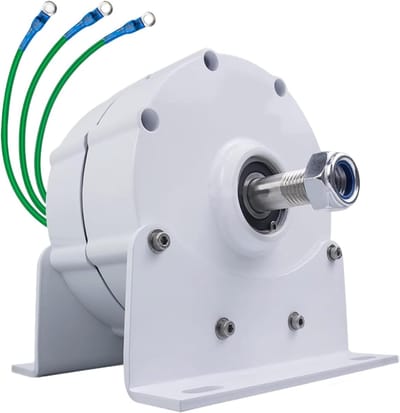 Driefasige Generator - Permanente Magneet Motor - Energie Opwekking - Borstelloos Ontwerp - 36x36x36 cm - Wit