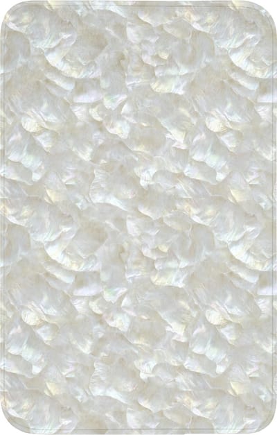WC mat 50x80 cm - Antislip - Parelmoerglans - Wit - Schelp - Toiletmat - Vloermat - Douchemat - Toilet tapijt - Toiletmatten