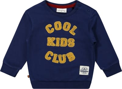 Frogs and Dogs - Sweater met Cool Kids Club Borduursel - - Handsome Academy - Navy Blauw - Maat 68 -
