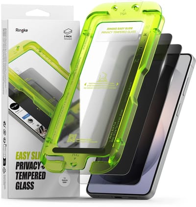 Ringke Easy Slide Privacy Geschikt voor Samsung Galaxy S26 Plus | Screen Protector met Jig | 9H Volledig Dekkend Tempered Glass | Case Friendly | Anti-Spy | Gemakkelijke Installatie | 2-Pack