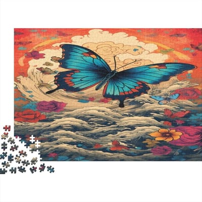 Houten Puzzel - Legpuzzel Wildlife - Ontspanning en Plezier - Unieke Vormen en Letters - 1000 Stukjes 75x50cm - Multicolor