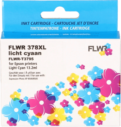 FLWR - Inktcartridge / 378XL / Licht Cyaan - Geschikt voor Epson