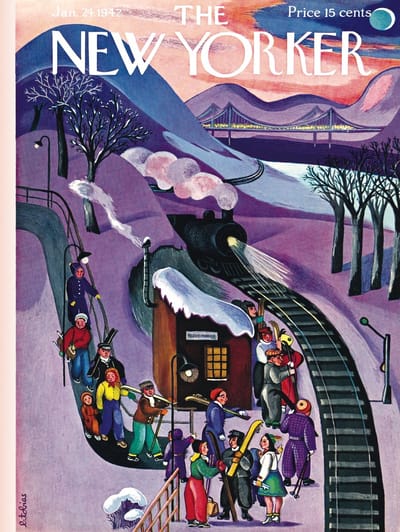 New York Puzzle Company Puzzel Skiing Express - 500 stukjes